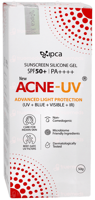 Acne Uv New Advanced Light Protection Spf 50+ Pa++++ Silicone Sunscreen Gel 50gm