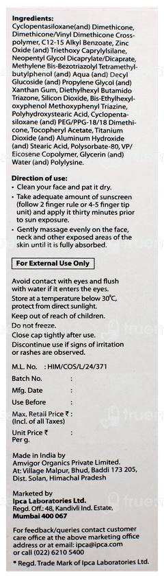 Acne Uv New Advanced Light Protection Spf 50+ Pa++++ Silicone Sunscreen Gel 100Gm