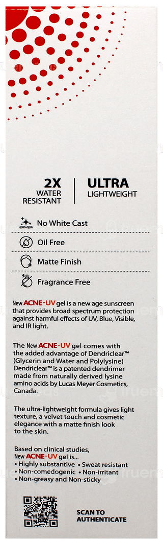 Acne Uv New Advanced Light Protection Spf 50+ Pa++++ Silicone Sunscreen Gel 100Gm