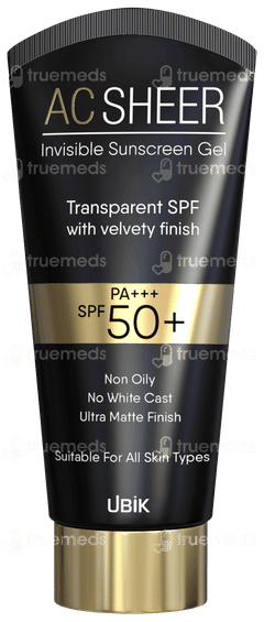 Ac Sheer Spf 50+ Pa+++ Invisible Sunscreen Gel 50gm