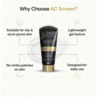 Ac Sheer Spf 50+ Pa+++ Invisible Sunscreen Gel 50Gm
