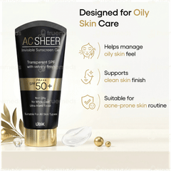 Ac Sheer Spf 50+ Pa+++ Invisible Sunscreen Gel 50Gm