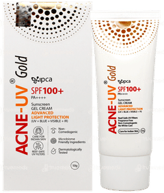 Acne Uv Gold Advanced Light Protection Spf 100+ Pa++++ Sunscreen Gel 50gm