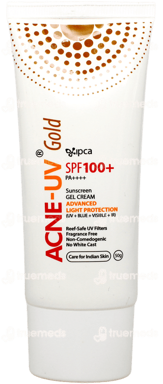 Acne Uv Gold Advanced Light Protection Spf 100+ Pa++++ Sunscreen Gel 50gm