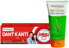 Patanjali Saundarya Aloe Vera Gel 150Ml With Dant Kanti Fresh Active Gel Toothpaste 45Gm Free Patanjali Saundarya Aloe Vera Gel 150Ml With Dant Kanti Fresh Active Gel Toothpaste 45Gm Free