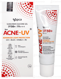Acne Uv New Advanced Light Protection Spf 50+ Pa+++ Silicone Sunscreen Gel 50Gm