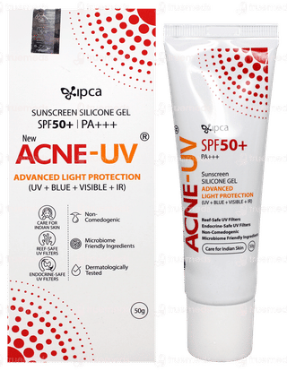 Acne Uv New Advanced Light Protection Spf 50+ Pa+++ Silicone Sunscreen Gel 50Gm