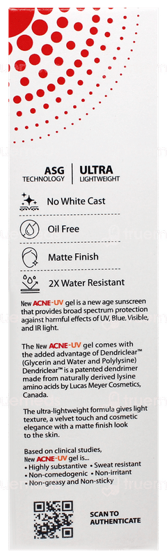 Acne Uv New Advanced Light Protection Spf 50+ Pa+++ Silicone Sunscreen Gel 50Gm