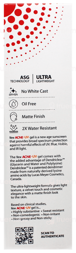 Acne Uv New Advanced Light Protection Spf 50+ Pa+++ Silicone Sunscreen Gel 50Gm