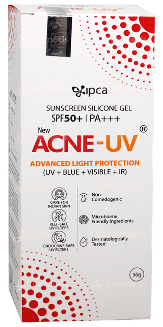 Acne Uv New Advanced Light Protection Spf 50+ Pa+++ Silicone Sunscreen Gel 50Gm