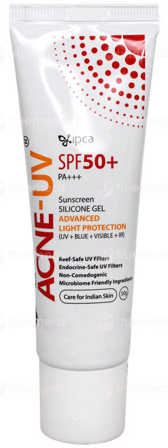 Acne Uv New Advanced Light Protection Spf 50+ Pa+++ Silicone Sunscreen Gel 50Gm