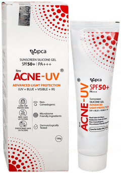 Acne Uv New Advanced Light Protection Spf 50+ Pa+++ Silicone Sunscreen Gel 100gm