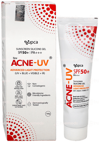 Acne Uv New Advanced Light Protection Spf 50+ Pa+++ Silicone Sunscreen Gel 100Gm