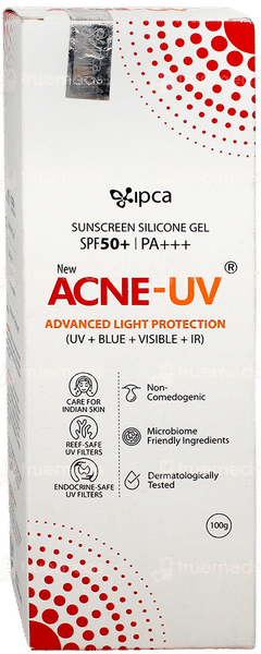 Acne Uv New Advanced Light Protection Spf 50+ Pa+++ Silicone Sunscreen Gel 100Gm