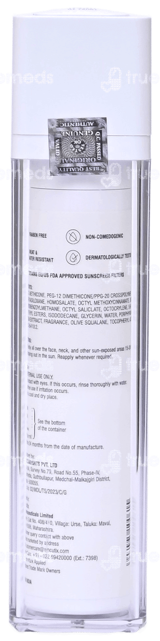 Solglo Invisible Spf 50+ Pa++++ Sunscreen Gel 50ml