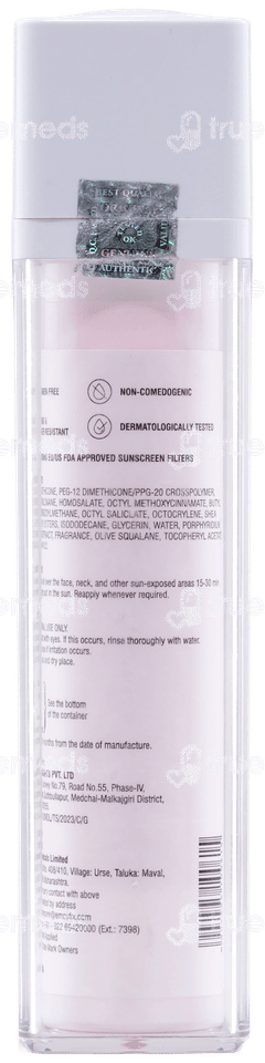Solglo Invisible Spf 50+ Pa++++ Sunscreen Gel 50ml
