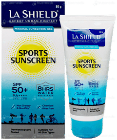 La Shield Expert Urban Protect Sports Spf 50+ Pa++++ Mineral Sunscreen Gel 80Gm