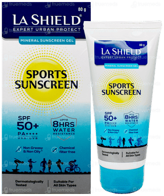 La Shield Expert Urban Protect Sports Spf 50+ Pa++++ Mineral Sunscreen Gel 80Gm