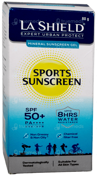 La Shield Expert Urban Protect Sports Spf 50+ Pa++++ Mineral Sunscreen Gel 80Gm