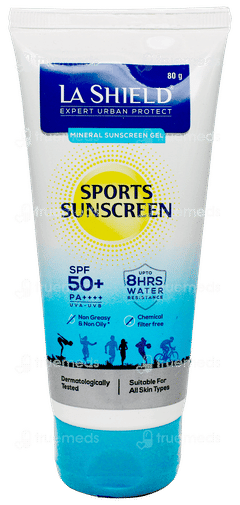 La Shield Expert Urban Protect Sports Spf 50+ Pa++++ Mineral Sunscreen Gel 80Gm