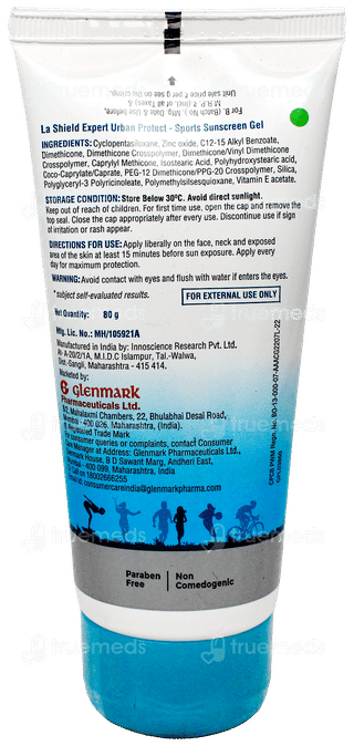 La Shield Expert Urban Protect Sports Spf 50+ Pa++++ Mineral Sunscreen Gel 80Gm