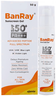 Banray Spf 50+ Pa+++ Sunscreen Gel 50Gm