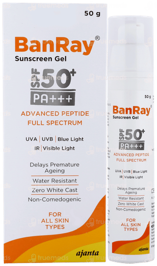 Banray Spf 50+ Pa+++ Sunscreen Gel 50Gm