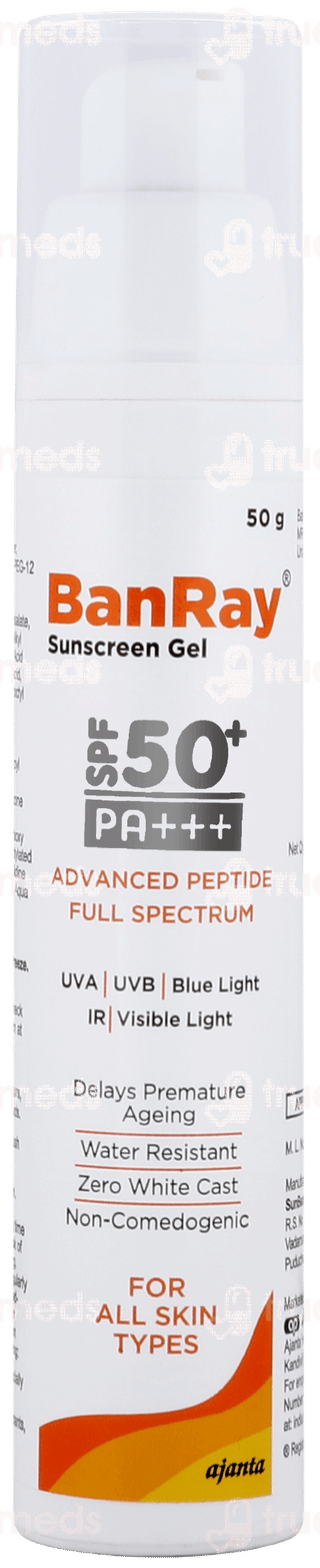 Banray Spf 50+ Pa+++ Sunscreen Gel 50Gm
