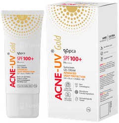 Acne Uv Gold Advanced Light Protection Spf 100+ Pa++++ Sunscreen Gel Cream 30Gm Acne Uv Gold Advanced Light Protection Spf 100+ Pa++++ Sunscreen Gel Cream 30Gm