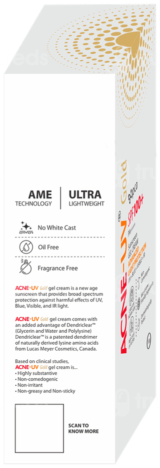 Acne Uv Gold Advanced Light Protection Spf 100+ Pa++++ Sunscreen Gel Cream 30Gm