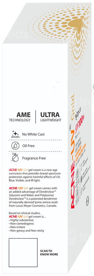Acne Uv Gold Advanced Light Protection Spf 100+ Pa++++ Sunscreen Gel Cream 100Gm