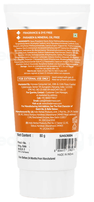 The Derma Co 1% Hyaluronic Spf 50 Pa++++ Sunscreen Aqua Gel 80Gm
