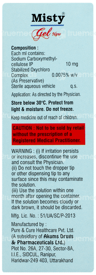Misty Gel Eye Drops 10ml