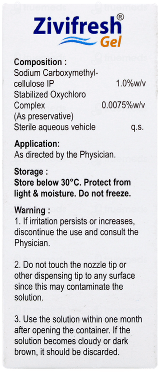 Zivifresh Gel Eye Drops 10ml