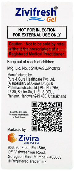 Zivifresh Gel Eye Drops 10ml