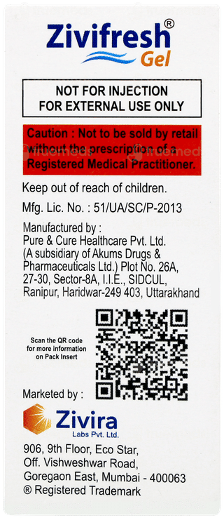 Zivifresh Gel Eye Drops 10ml