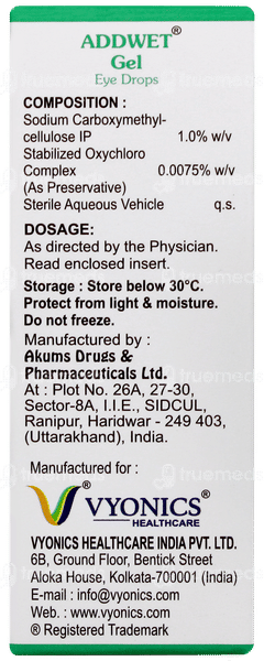 Addwet Gel Eye Drops 10ml