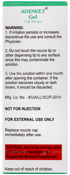 Addwet Gel Eye Drops 10ml