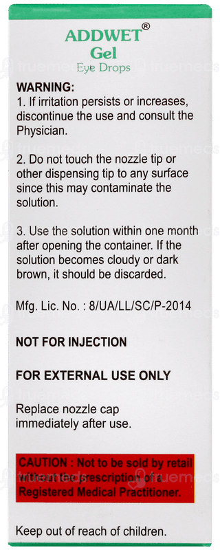 Addwet Gel Eye Drops 10ml