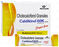 Caldikind 60k Butterscotch Flavour Sugar Free Sachet 1gm Caldikind 60k Butterscotch Flavour Sugar Free Sachet 1gm