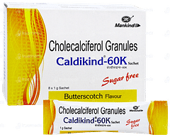 Caldikind 60k Butterscotch Flavor Sugar Free Sachet 1gm