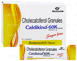 Caldikind 60k Butterscotch Flavor Sugar Free Sachet 1gm