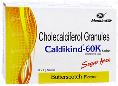 Caldikind 60k Butterscotch Flavour Sugar Free Sachet 1gm