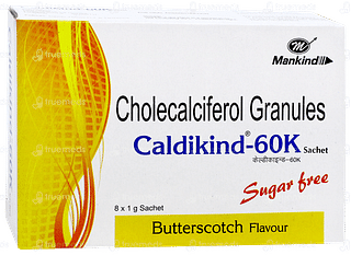 Caldikind 60k Butterscotch Flavor Sugar Free Sachet 1gm