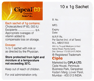 Cipcal D3 Granules 1gm