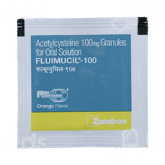 Fluimucil 100 MG Orange Flavour Granules 1 GM