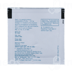 Fluimucil 100 MG Orange Flavour Granules 1 GM