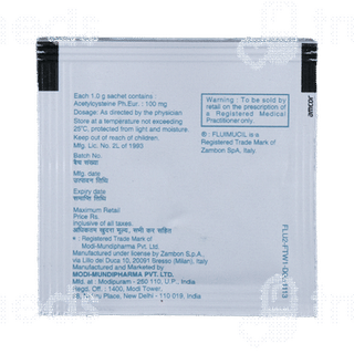 Fluimucil 100 MG Orange Flavour Granules 1 GM