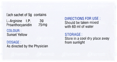 Arginix F Orange Flavour Sugar Free Granules 5gm Arginix F Orange Flavour Sugar Free Granules 5gm