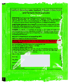 Citro Soda Citrus Flavour Sugar Free Effervescent Granules 4gm